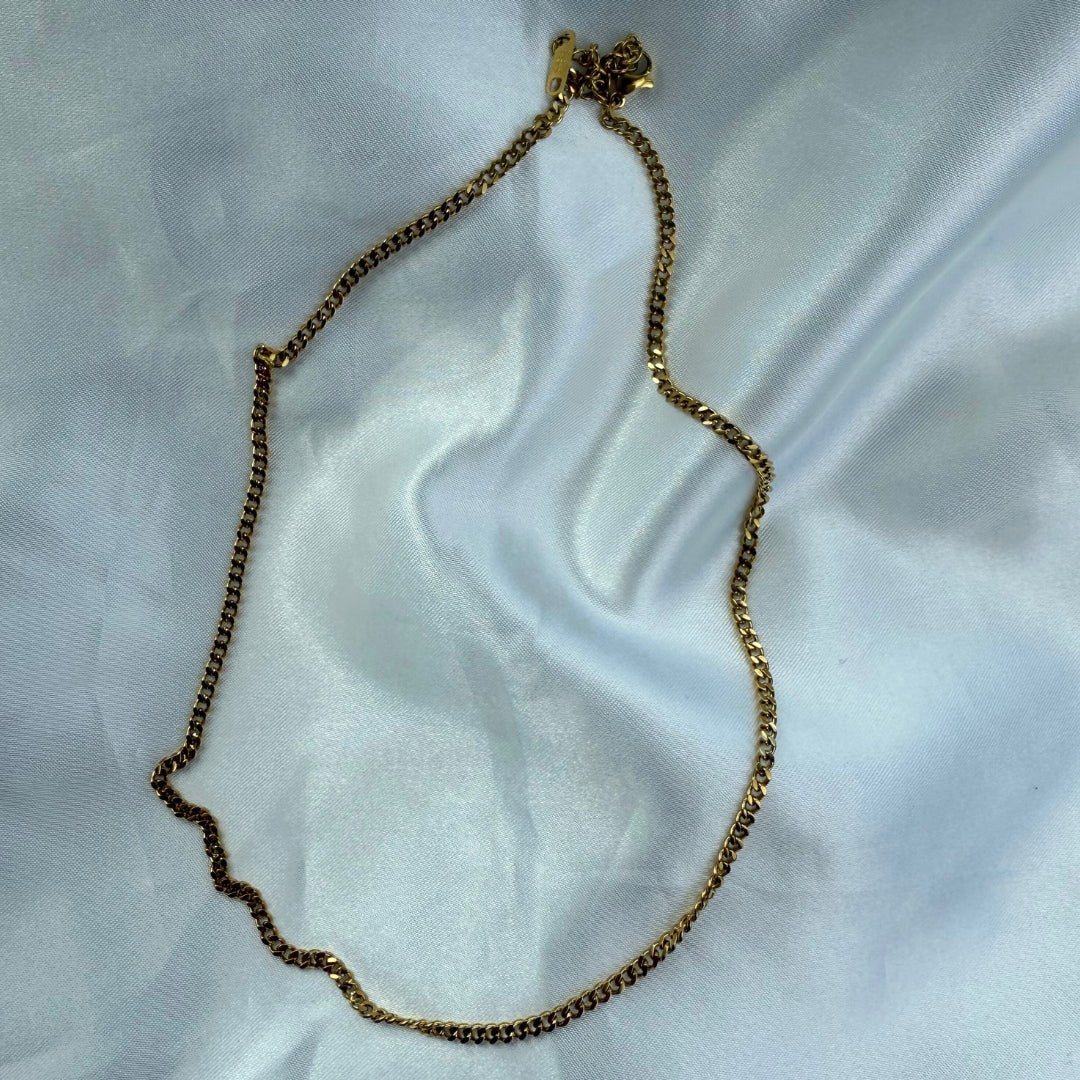 Core Chain Halskæde 18K Guldbelagt - Makeup lagersalg