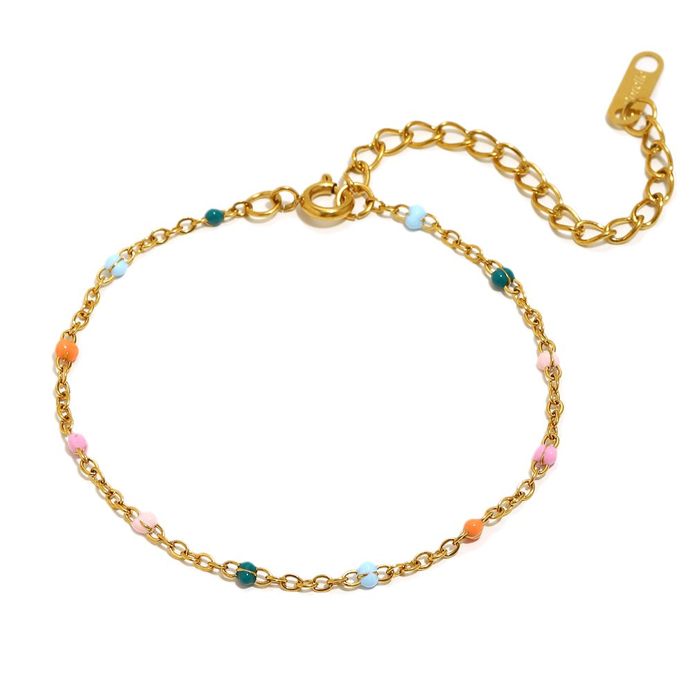 Corelle - Enamel Beads Armbånd – 18K Guldbelagt - Makeup lagersalg