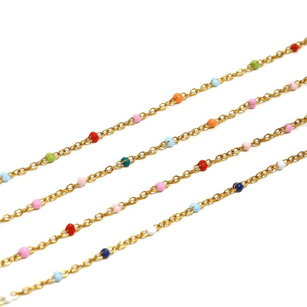 Corelle - Enamel Beads Armbånd – 18K Guldbelagt - Makeup lagersalg