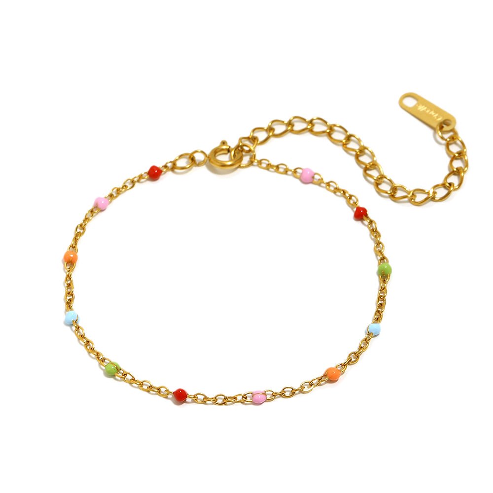 Corelle - Enamel Beads Armbånd – 18K Guldbelagt - Makeup lagersalg