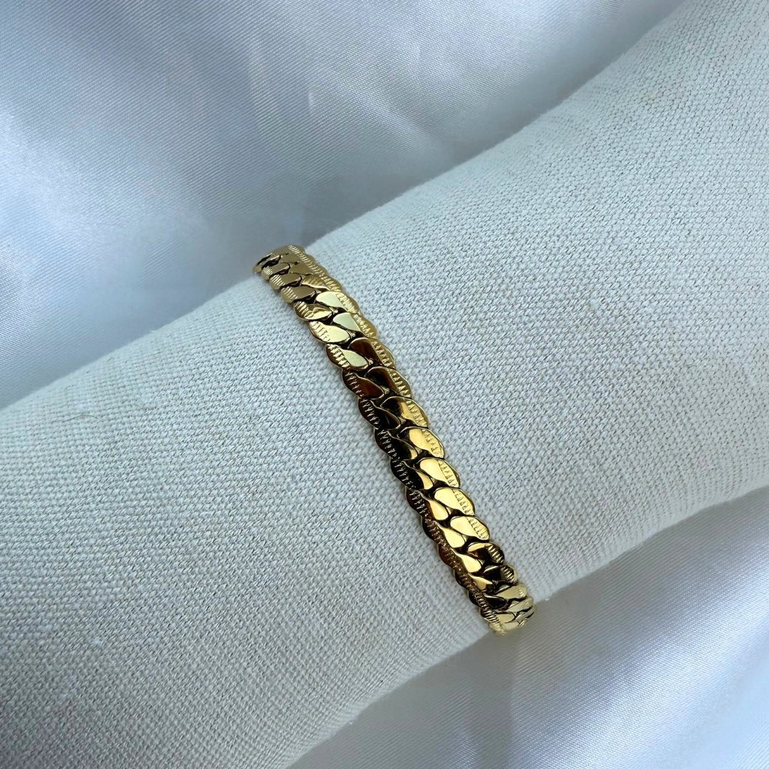 Double Curb Armbånd 18K Guldbelagt - Makeup lagersalg