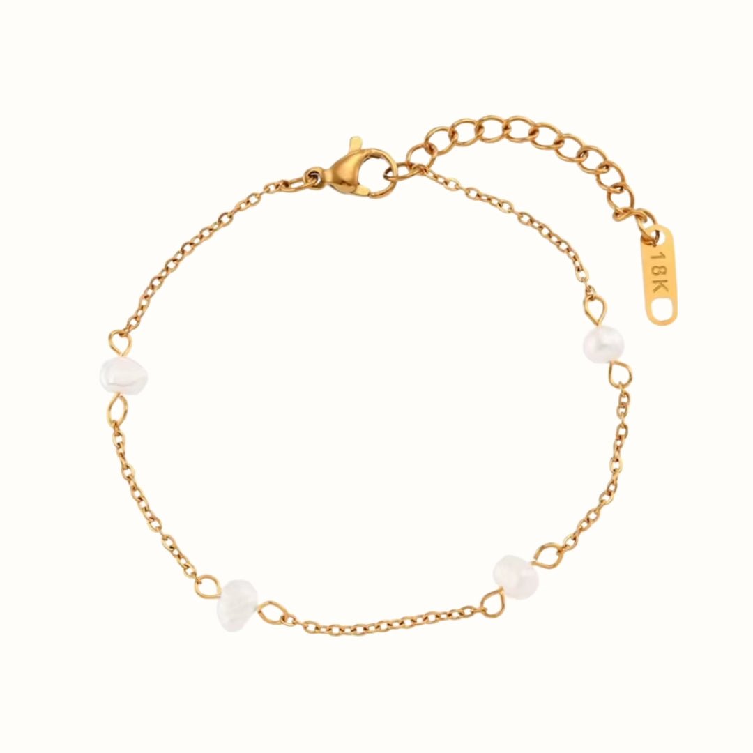 Floating Pearl Armbånd 18K Guldbelagt - Makeup lagersalg