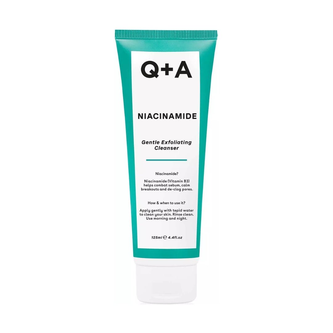 Q+A Niacinamide Gentle Exfoliating Cleanser with Inulin and Fructose 125ml - Makeup lagersalg