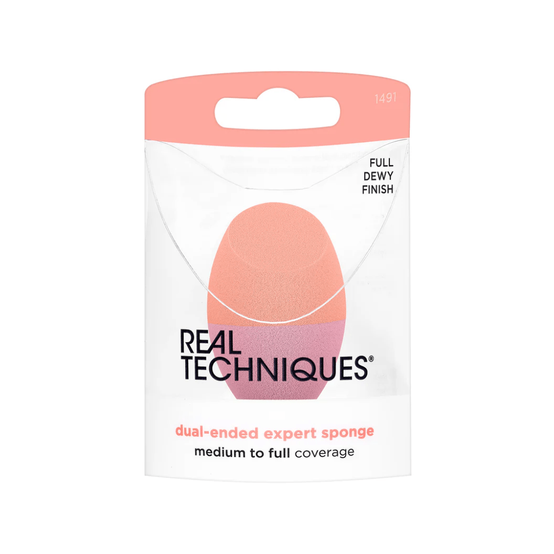 Real Techniques Dual - Sided Expert Sponge - Makeup lagersalg