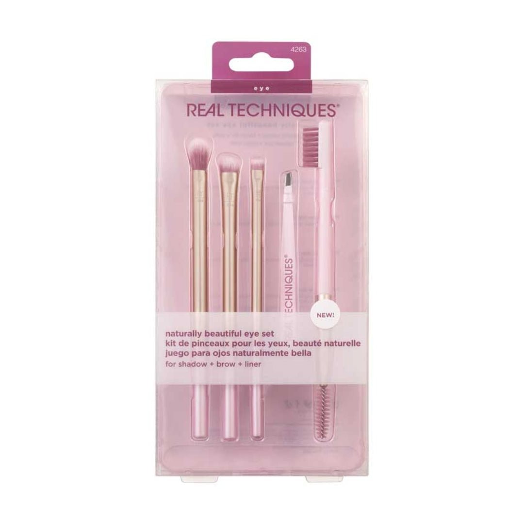 Real Techniques Naturally Beautiful Eye Brushes & Accessories Set - Makeup lagersalg