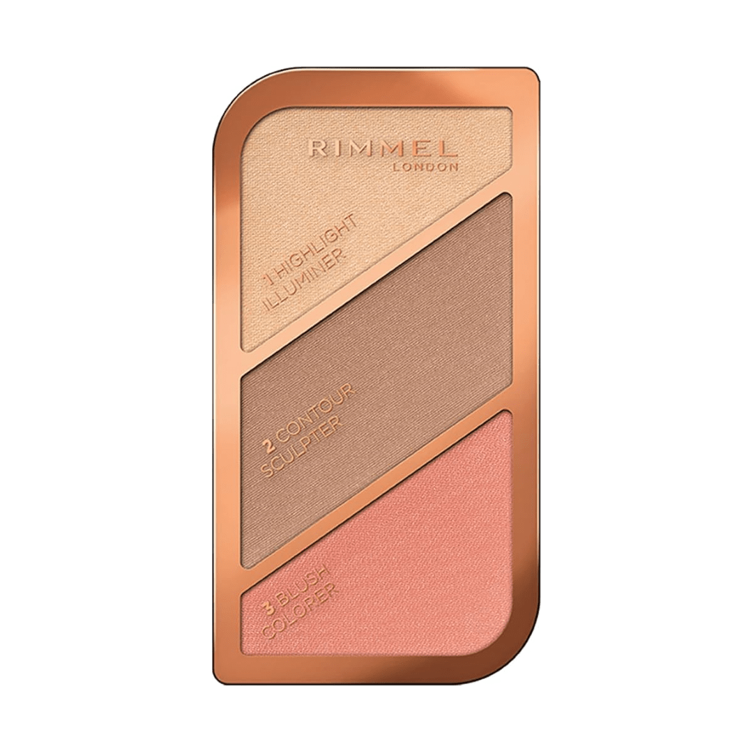 Rimmel London Sculpting Highlighter Palette 3 - tone Coral Glow 18.5g - Makeup lagersalg
