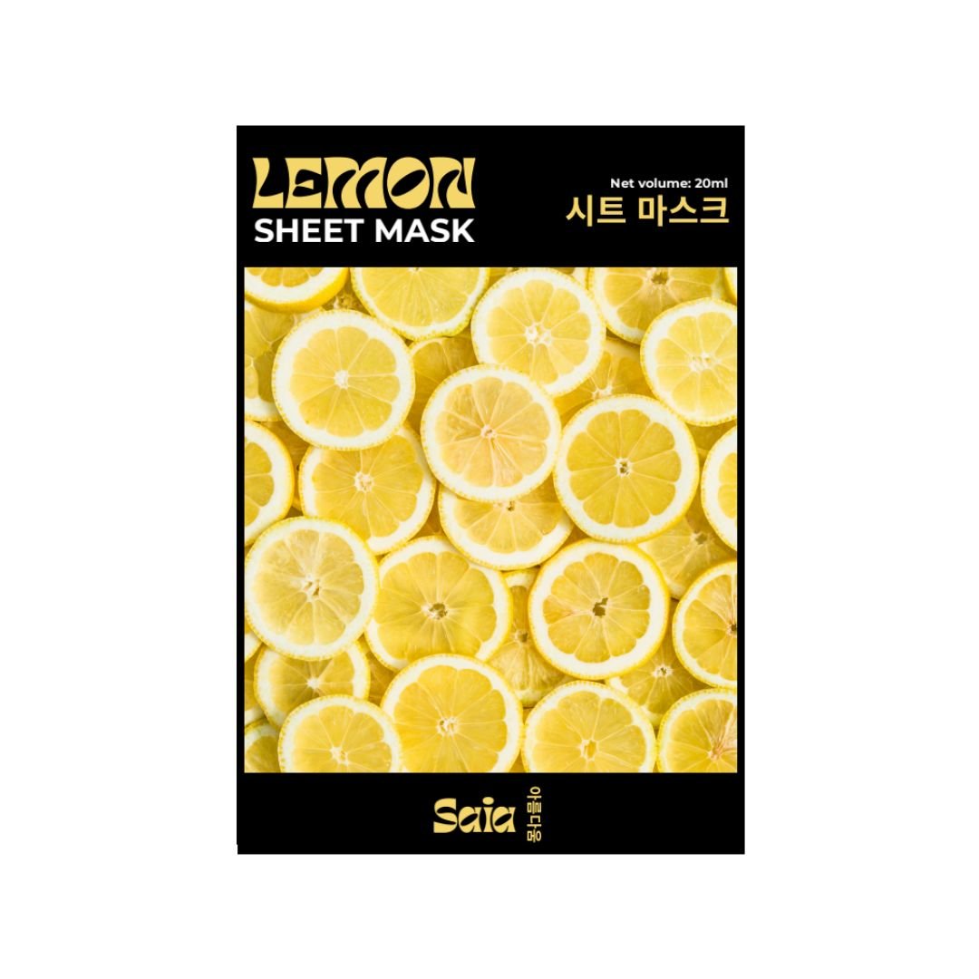 Saia Beauty Lemon Sheet Mask 20ml - Makeup lagersalg