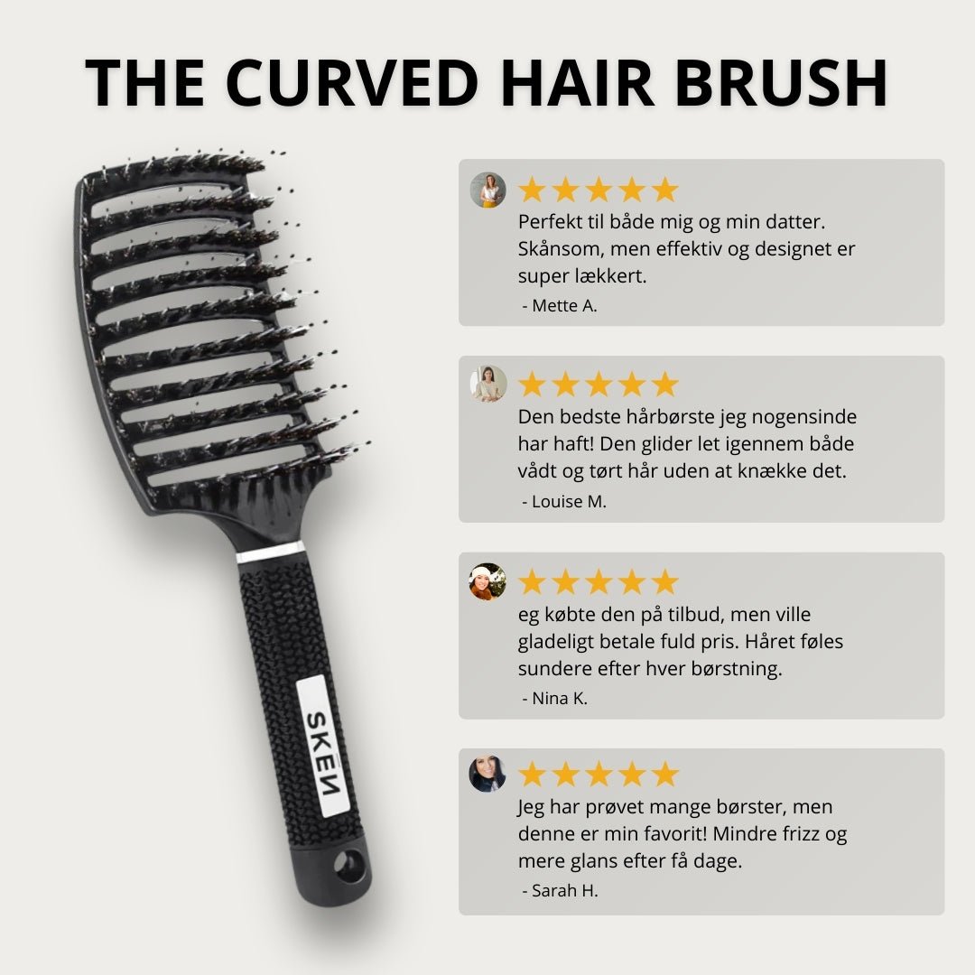 Skēn - The Curved Hair Brush - Makeup lagersalg