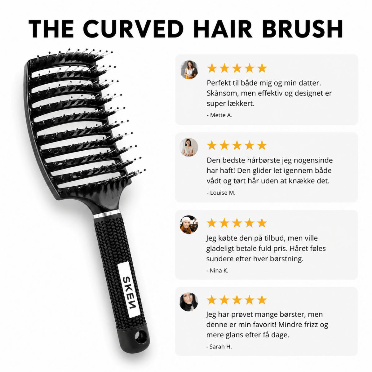 Skēn - The Curved Hair Brush - Makeup lagersalg