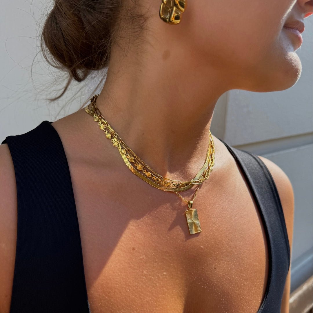 Sun Kiss Choker 18K Guldbelagt - Makeup lagersalg