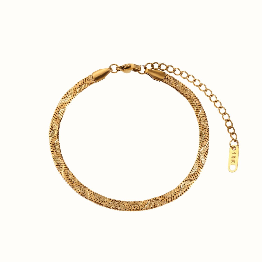 Water Wave Snake Armbånd 18K Guldbelagt - Makeup lagersalg