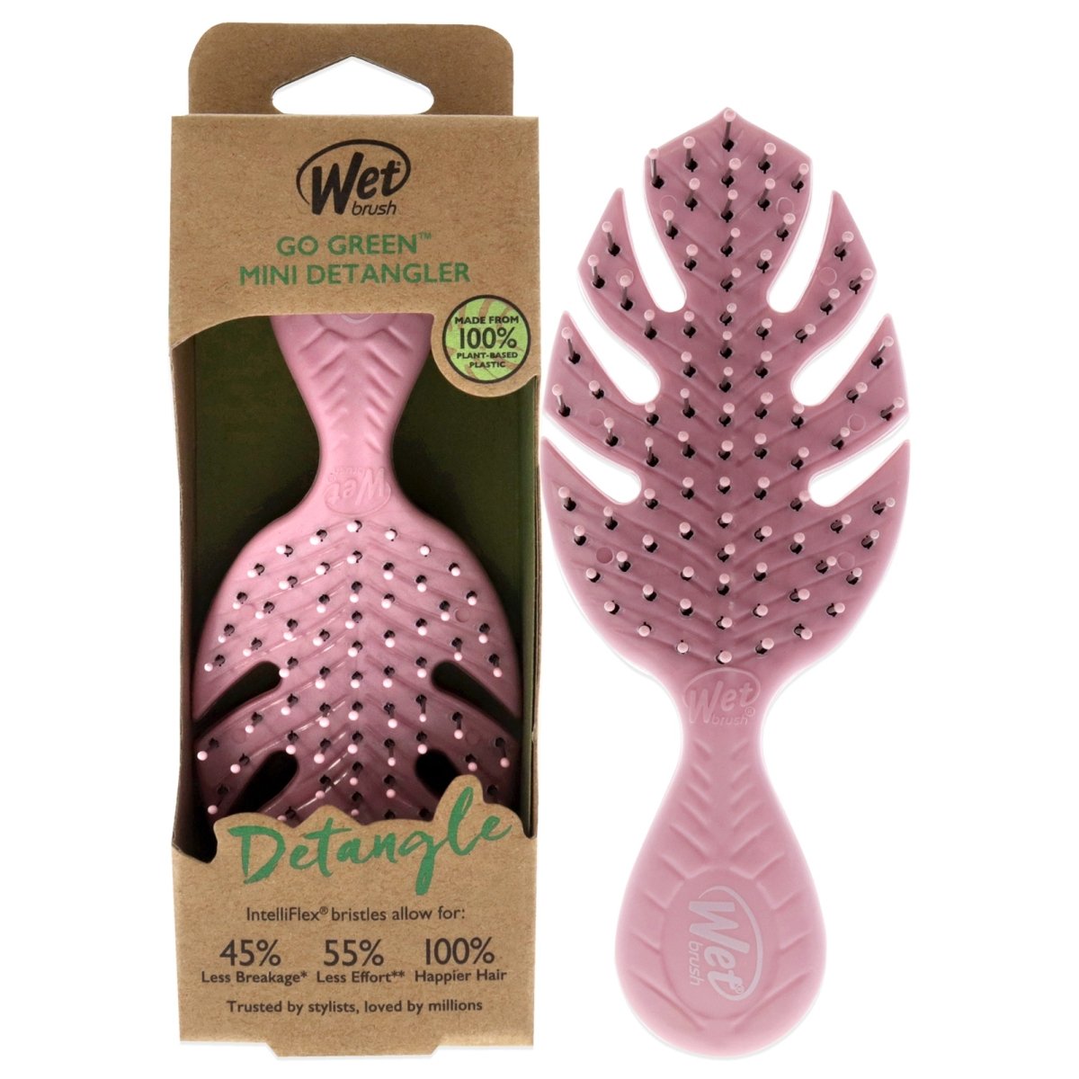 Wet Brush Go Green Mini Detangler Hairbrush Pink