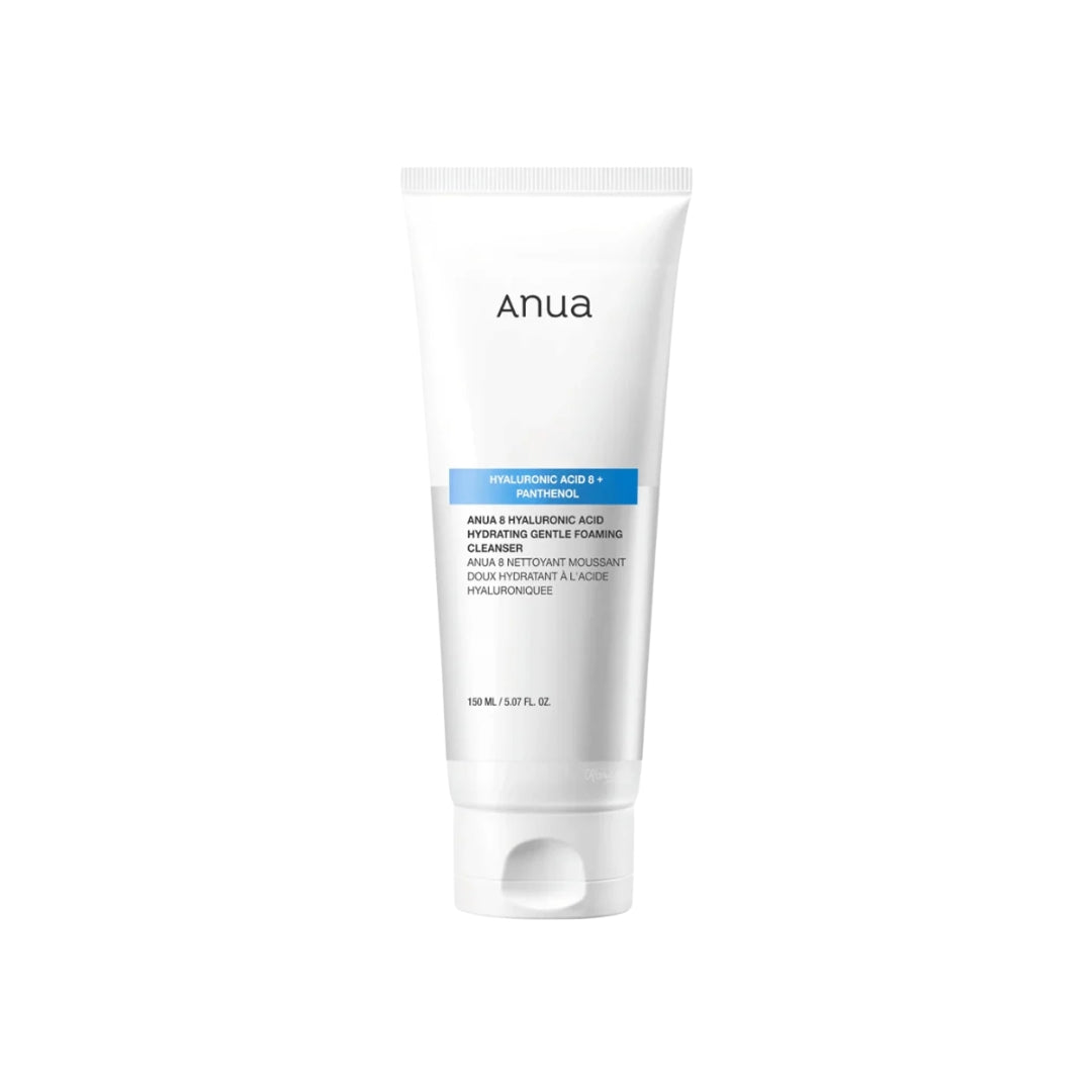 Anua – 8+ Hyaluronic Acid Hydrating Gentle Foaming Cleanser