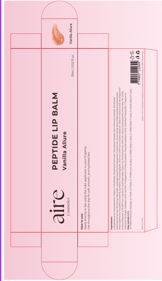 Aire Cosmetics Peptide Lip Balm Vanilla Allure 15ml