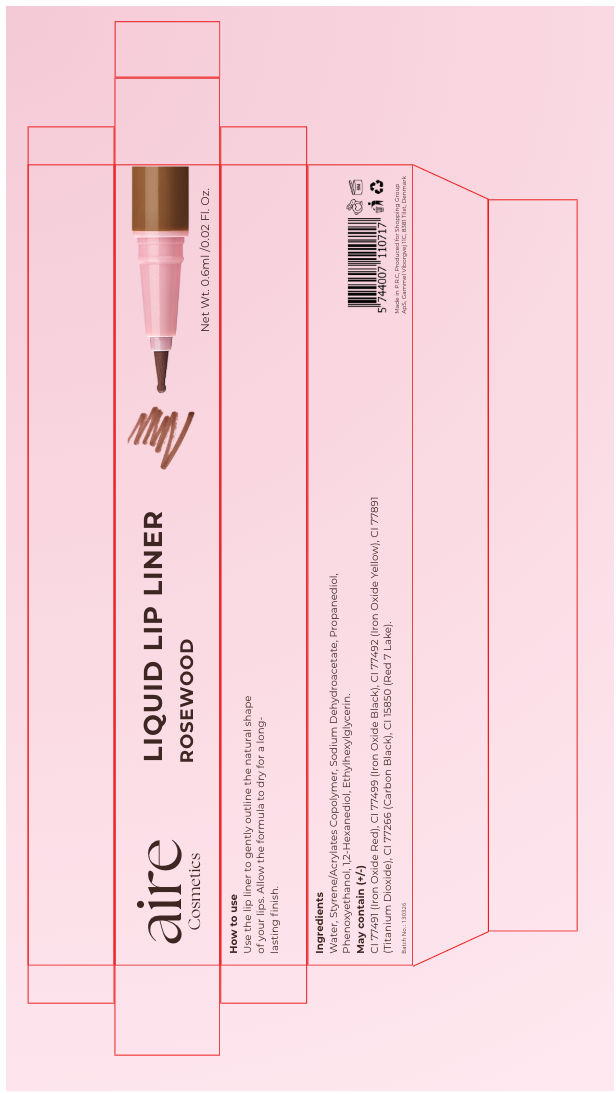Aire Cosmetics Liquid Lip Liner Rosewood 0.6ml