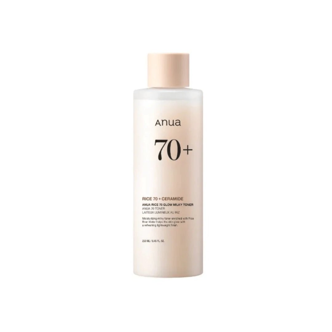 ANUA RICE 70 GLOW MILKY TONER 250ml - Makeup lagersalg