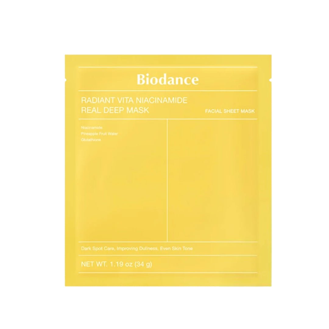 Biodance – Radiant Vita Niacinamide Real Deep Mask - Makeup lagersalg