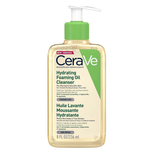 Cerave Hydrating Foaming Oil Moisturizing Cleansing Oil 236ml - Makeup lagersalg