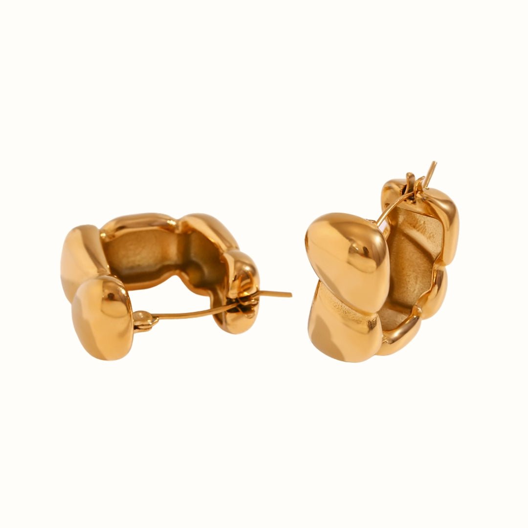 Chunky Cloud Øreringe 18K Guldbelagt - Makeup lagersalg