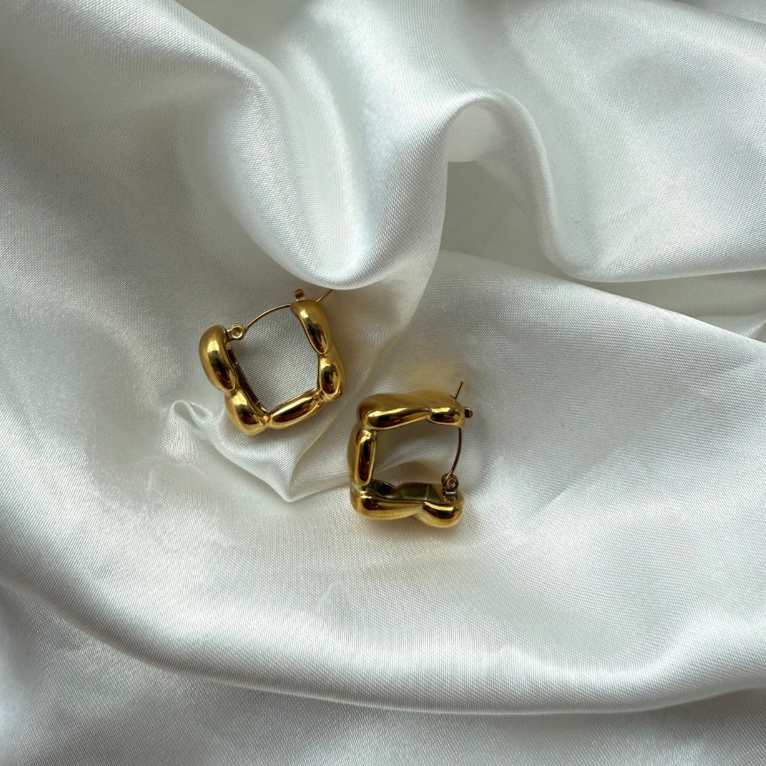 Chunky Cloud Øreringe 18K Guldbelagt - Makeup lagersalg