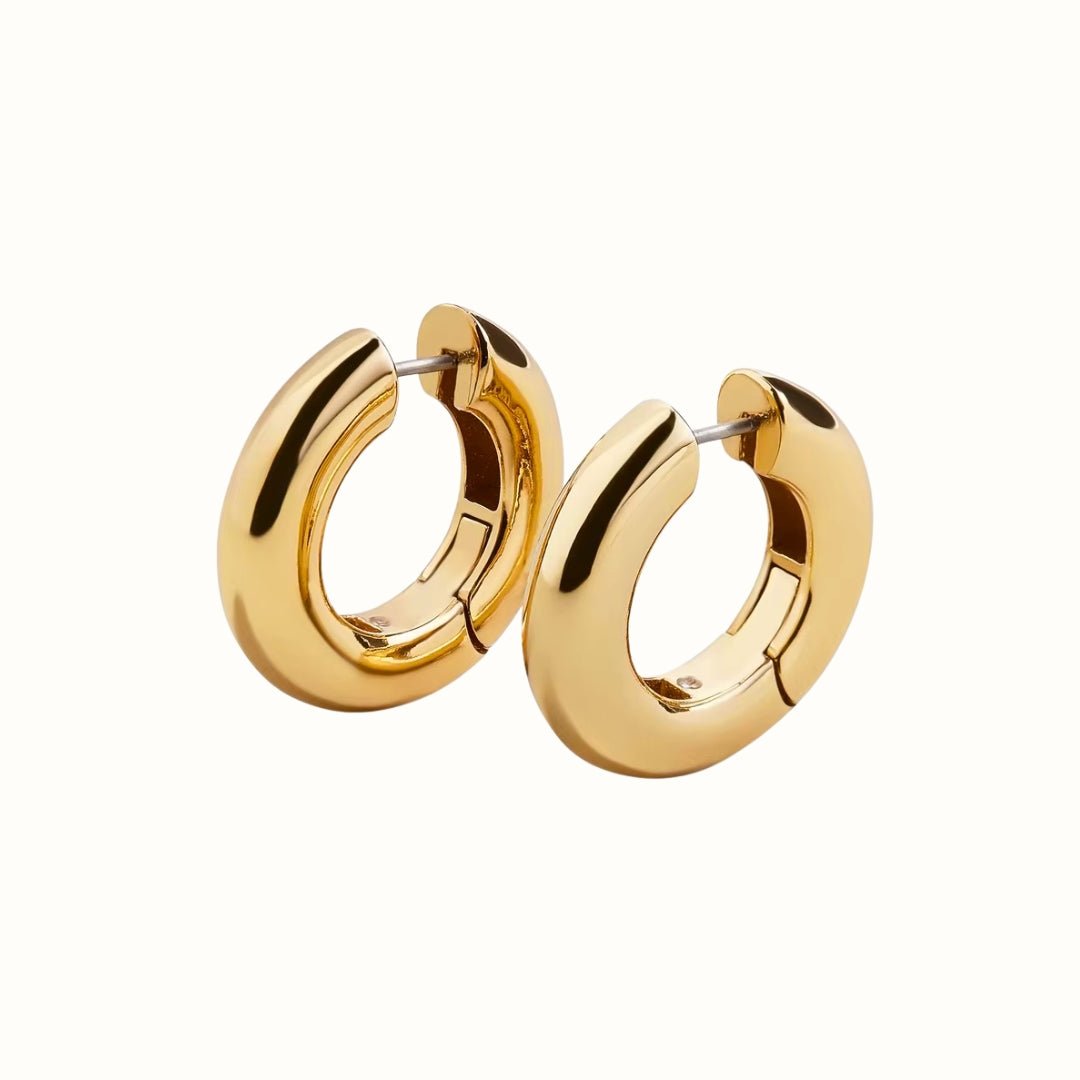 Classic Hoop Øreringe 18K Guldbelagt - Makeup lagersalg