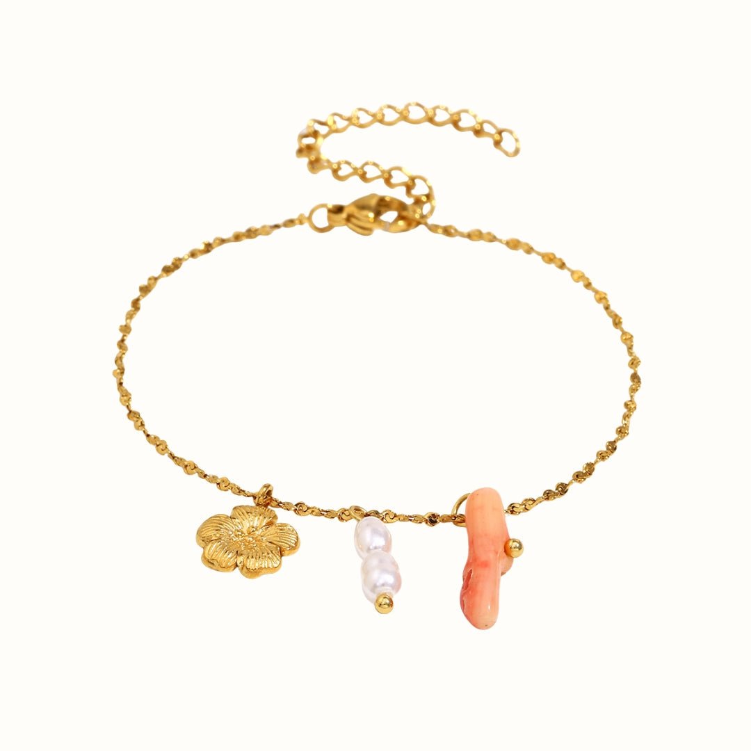 Coral Bloom Armbånd 18K Guldbelagt - Makeup lagersalg