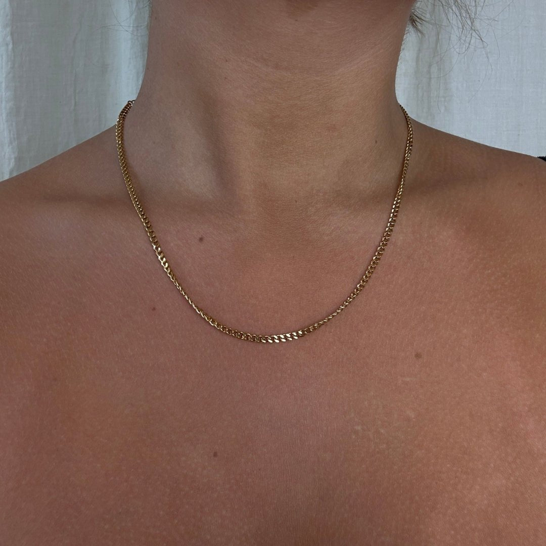 Core Chain Halskæde 18K Guldbelagt - Makeup lagersalg