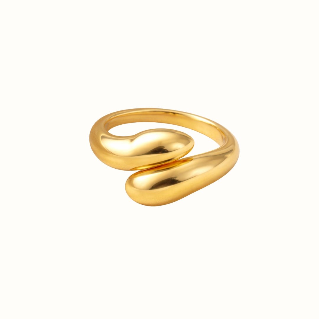 Corelle - Bold Curve Ring 18k Guldbelagt - Makeup lagersalg