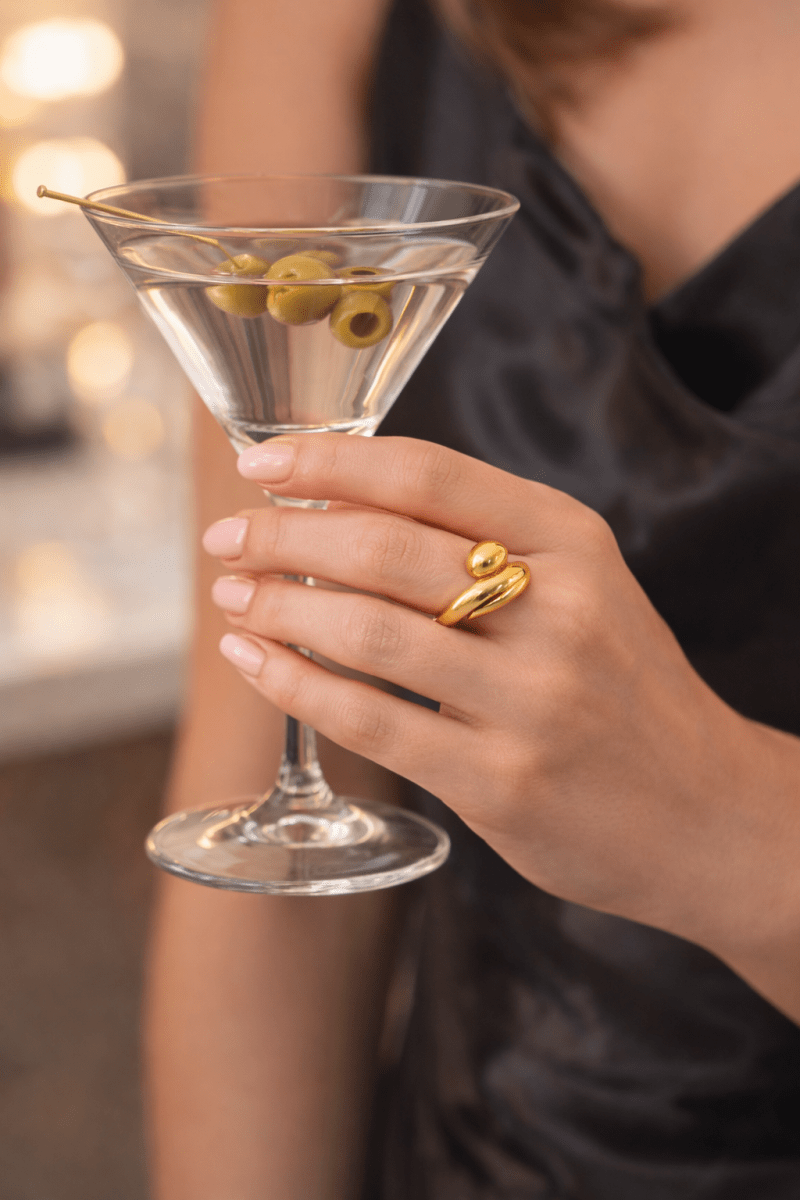 Corelle - Bold Curve Ring 18k Guldbelagt - Makeup lagersalg
