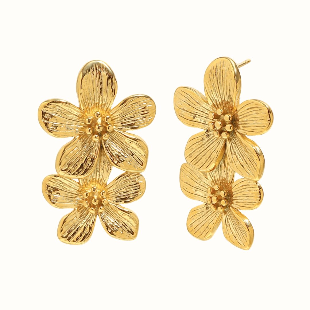 Corelle - Flora Bloom Øreringe - 18K Guldbelagt - Makeup lagersalg
