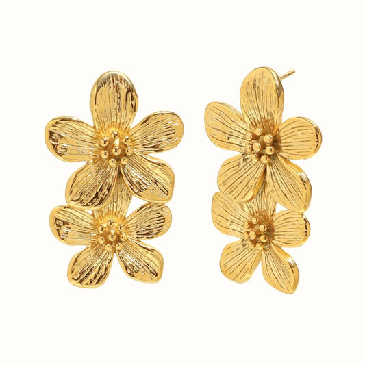 Corelle - Flora Bloom Øreringe - 18K Guldbelagt - Makeup lagersalg