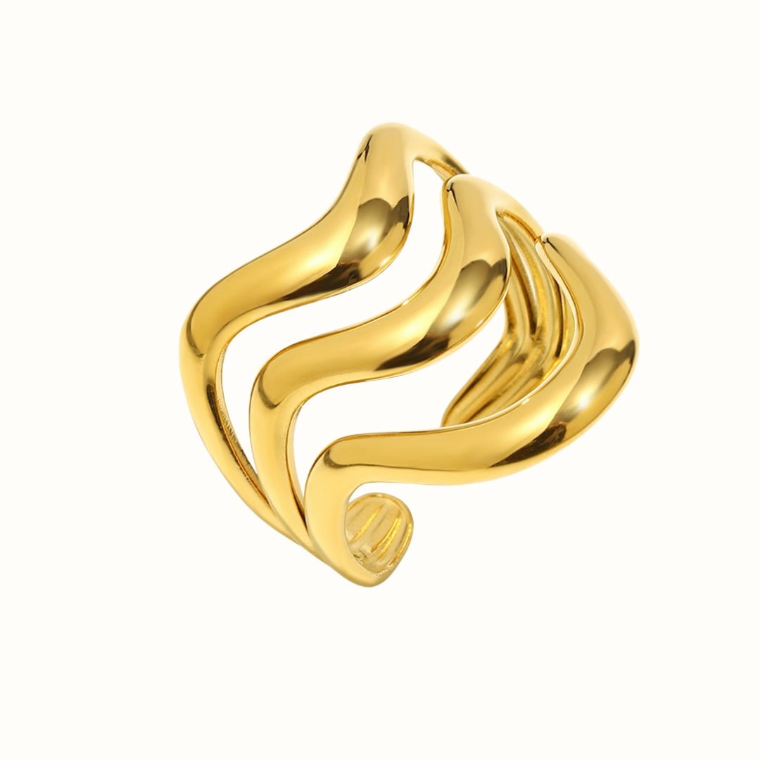 Corelle - Flow Ring - 18K Guldbelagt - Makeup lagersalg