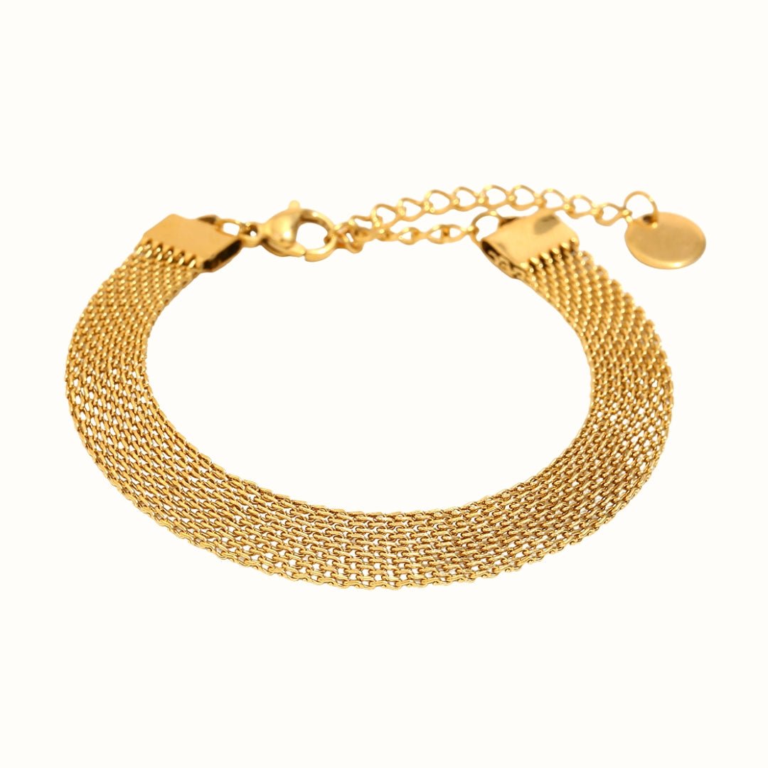 Corelle - Mesh Chain Armbånd - 18K Guldbelagt - Makeup lagersalg