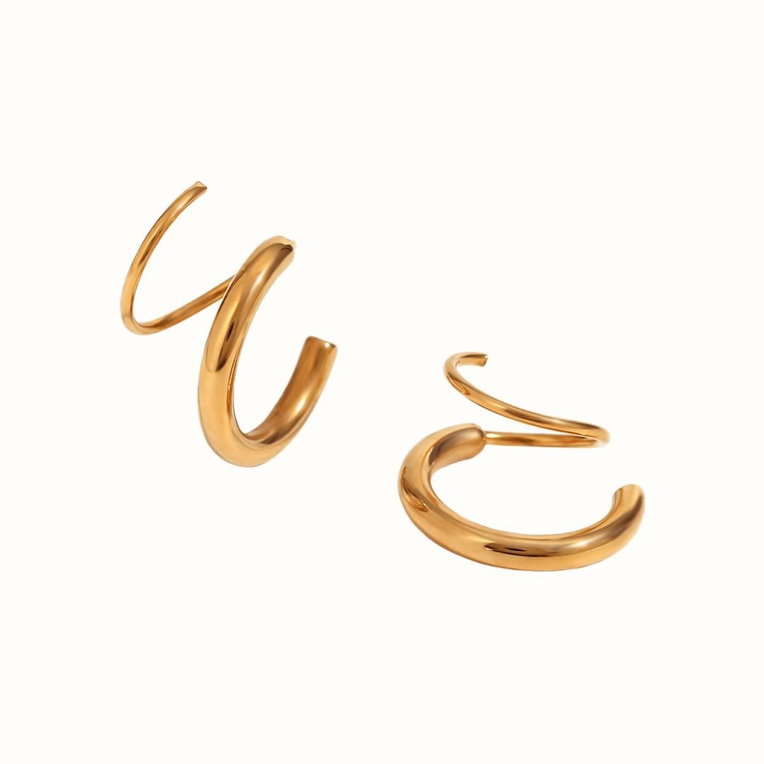 Corelle - Mini Twist Hoops - 18K Guldbelagt - Makeup lagersalg