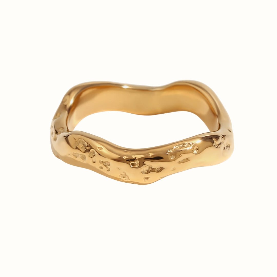 Corelle - Raw Flow Ring 18K Guldbelagt - Makeup lagersalg