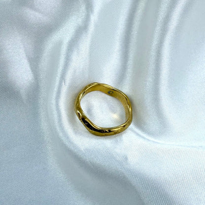 Corelle - Raw Flow Ring 18K Guldbelagt - Makeup lagersalg