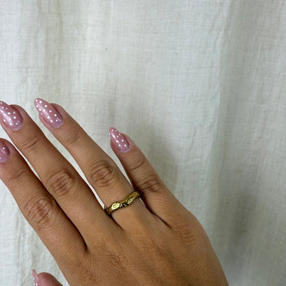 Corelle - Raw Flow Ring 18K Guldbelagt - Makeup lagersalg