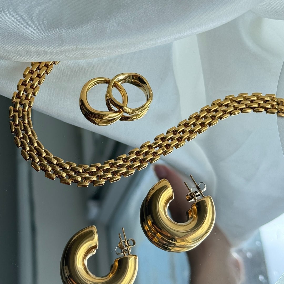 Corelle - Raw Flow Ring 18K Guldbelagt - Makeup lagersalg