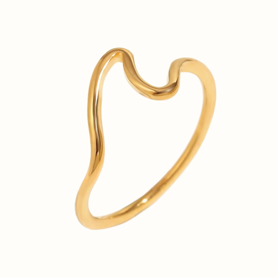 Corelle - Wave Ring 18K Guldbelagt - Makeup lagersalg