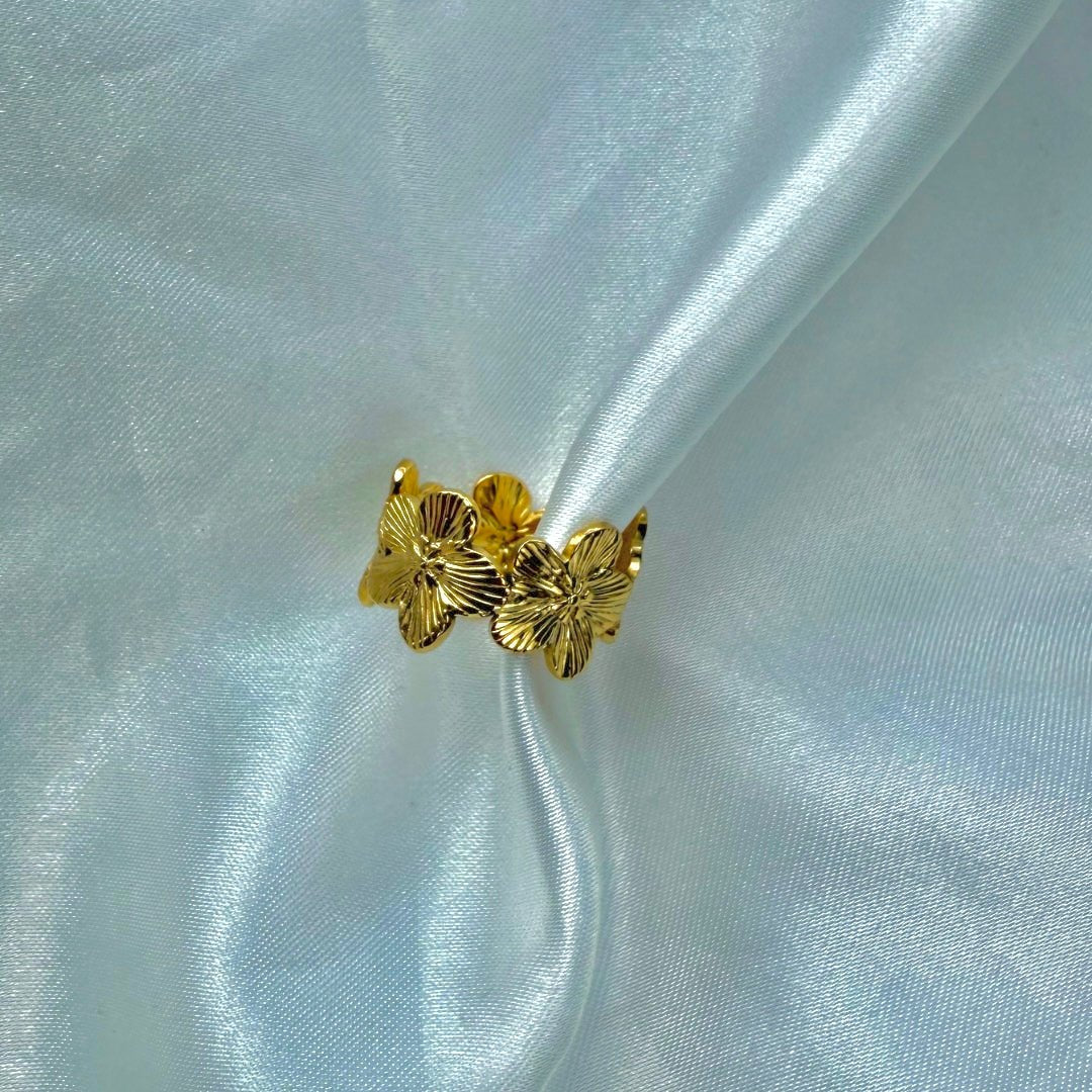 Flora Ring 18K Guldbelagt - Makeup lagersalg