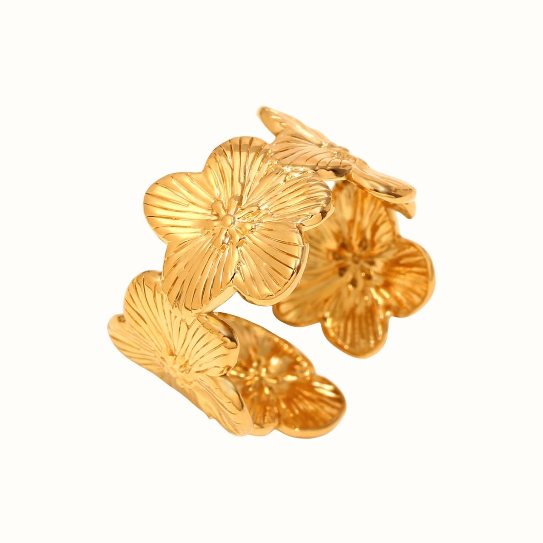 Flora Ring 18K Guldbelagt - Makeup lagersalg