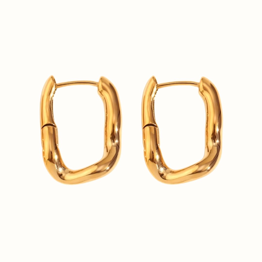 Forma Hoop Øreringe 18K Guldbelagt - Makeup lagersalg