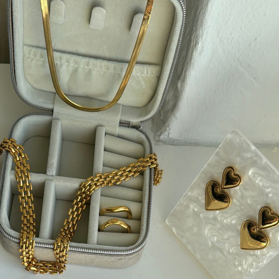 Heart Drop Øreringe 18K Guldbelagt - Makeup lagersalg