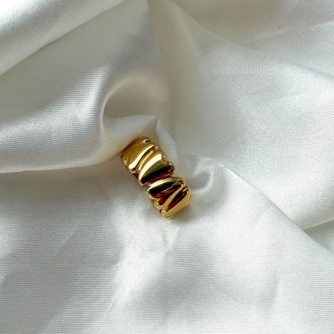 Heartband Ring 18K Guldbelagt - Makeup lagersalg