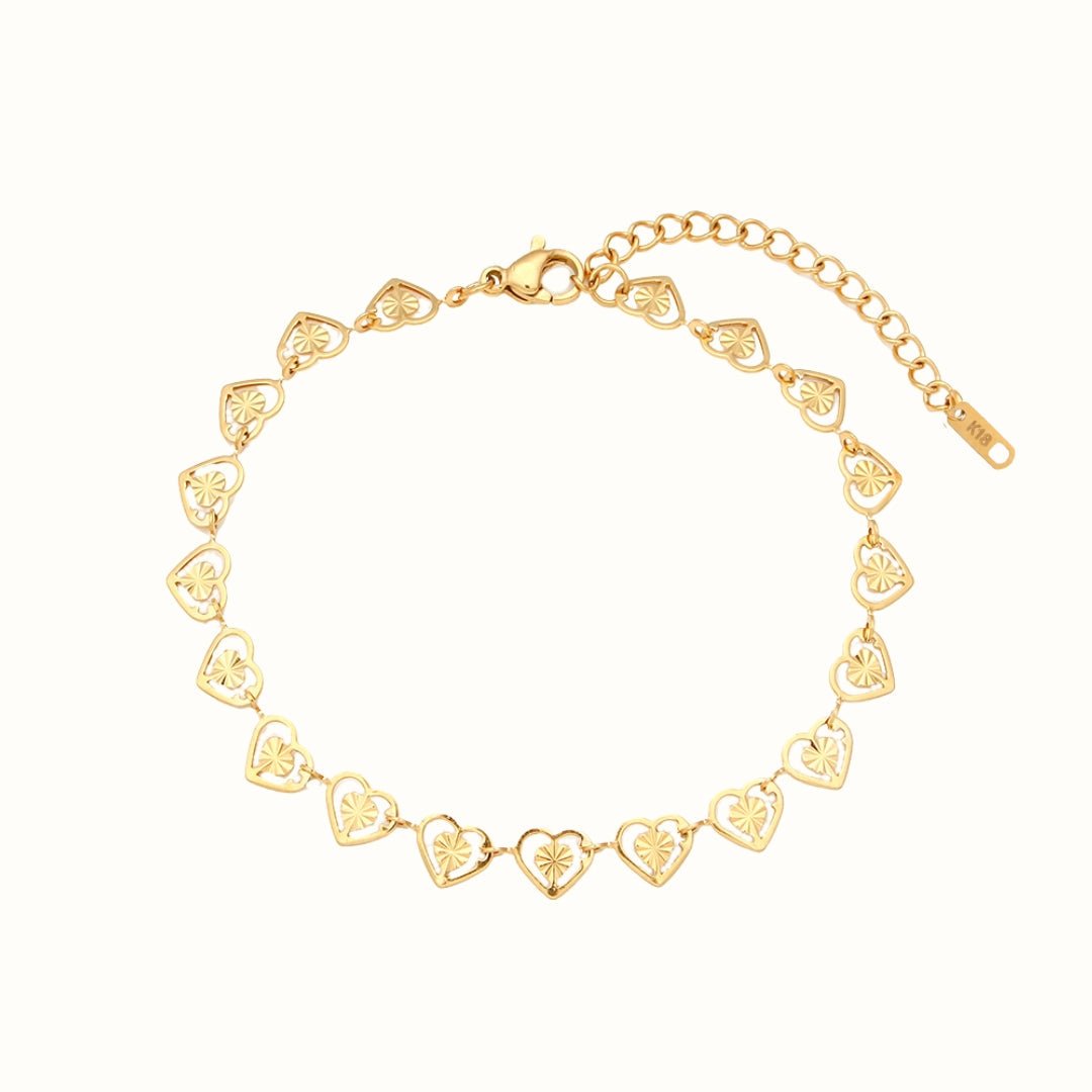 Heartbeam Armbånd 18K Guldbelagt - Makeup lagersalg