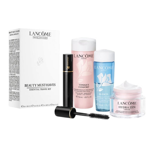 Lancome Anti Stress Cream Spf15 15ml, Confort Tonique 50ml, Bi - Facil Make - Up Remover 30ml, Mascara N01 Black 2ml Set - Makeup lagersalg