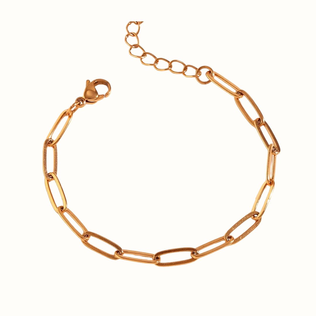 Link Chain Armbånd 18K Guldbelagt - Makeup lagersalg