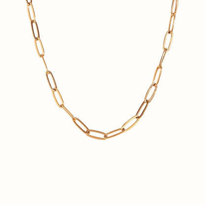 Link Chain Halskæde 18K Guldbelagt - Makeup lagersalg