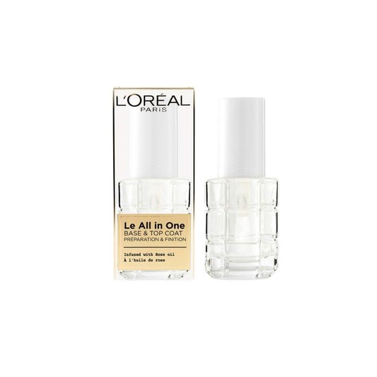 L'Oreal Paris Make Up À L'huile Manicure Base with Rose Oil Nail Polish All in One - Makeup lagersalg
