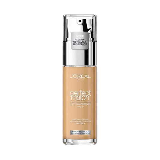 L'Oréal Paris Perfect Match Make - Up Liquid Foundation with Hyaluronic and Aloe Vera 30ml 5.D/5.W Golden Sand - Makeup lagersalg